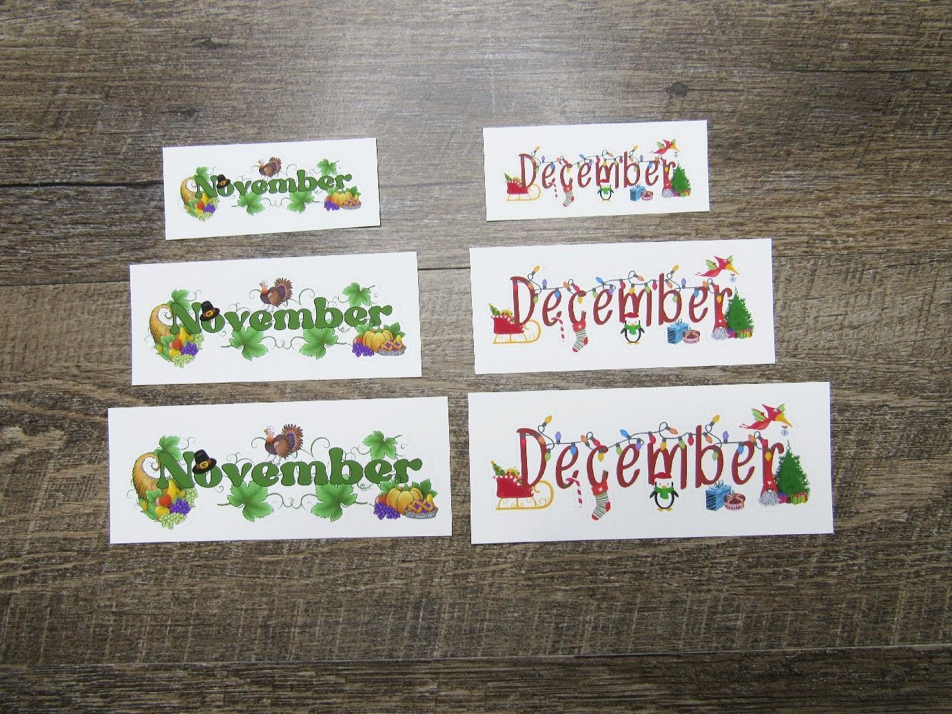 Decorative Months Stickers for Divider Pages