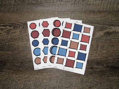 Doodle Grid Shapes- Baseball