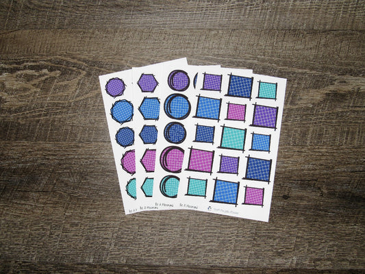 Doodle Grid Shapes- Be A Mermaid