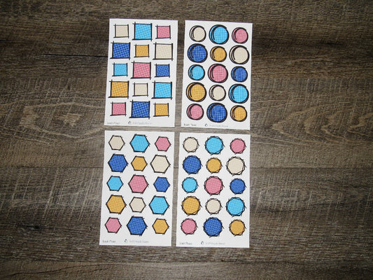 Doodle Grid Shapes- Beach Please