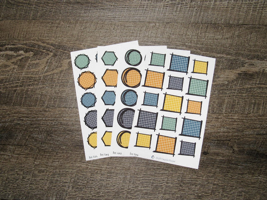 Doodle Grid Shapes- Bee Kind