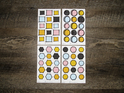 Doodle Grid Shapes- Bee You