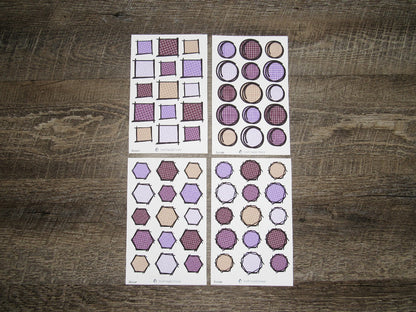 Doodle Grid Shapes- Blossom