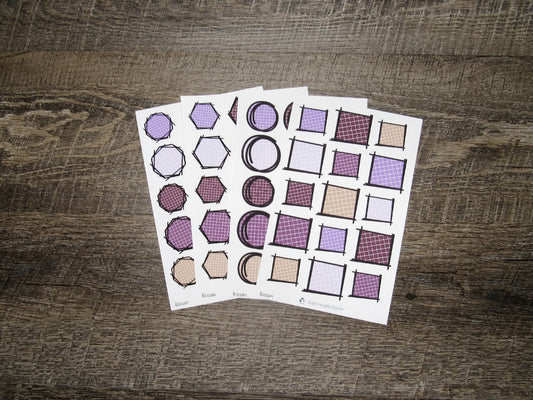 Doodle Grid Shapes- Blossom