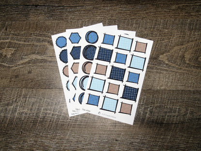 Doodle Grid Shapes- Cozy Winter