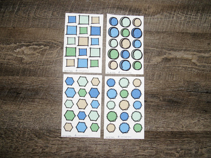 Doodle Grid Shapes- Don't Be Trashy