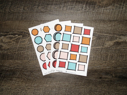 Doodle Grid Shapes- Eat More Cake