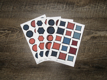 Doodle Grid Shapes- Freedom