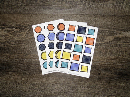 Doodle Grid Shapes- Pumpkin Frenzy