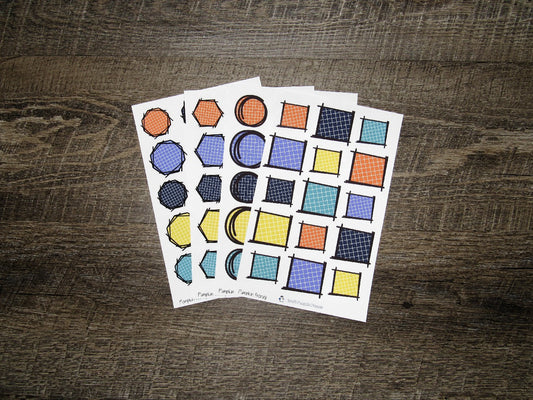 Doodle Grid Shapes- Pumpkin Frenzy