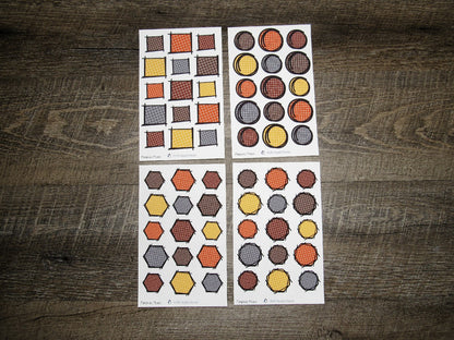 Doodle Grid Shapes- Pumpkins Please