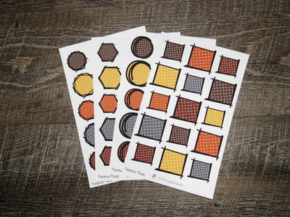 Doodle Grid Shapes- Pumpkins Please