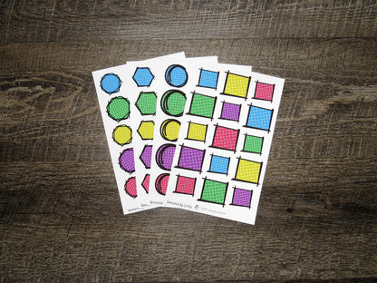 Doodle Grid Shapes- Sponsored By Coffee