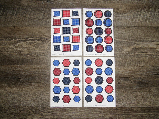 Doodle Grid Shapes- Sweet Land of Liberty