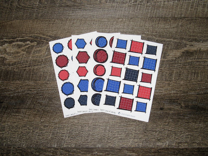 Doodle Grid Shapes- Sweet Land of Liberty