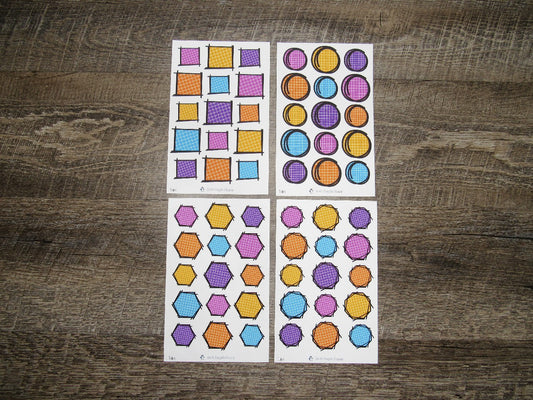 Doodle Grid Shapes- Tulips