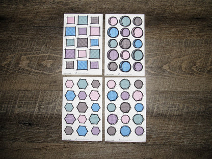 Doodle Grid Shapes- Winter Waddle