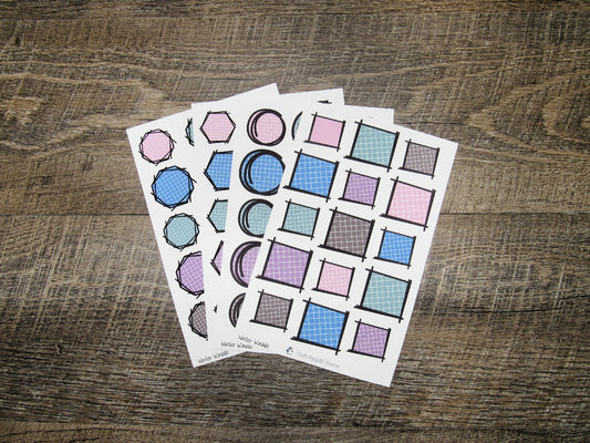 Doodle Grid Shapes- Winter Waddle