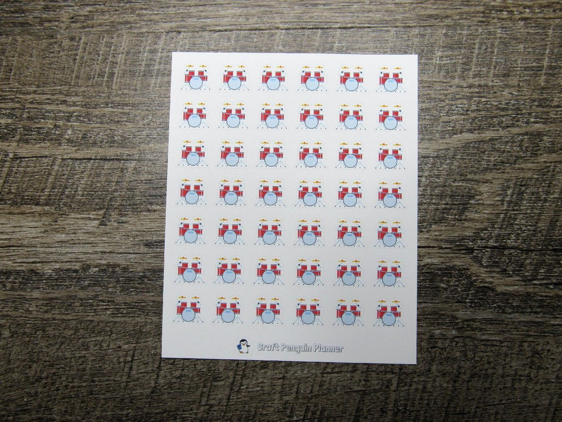 Drum Set Stickers – Craft Penguin Planner
