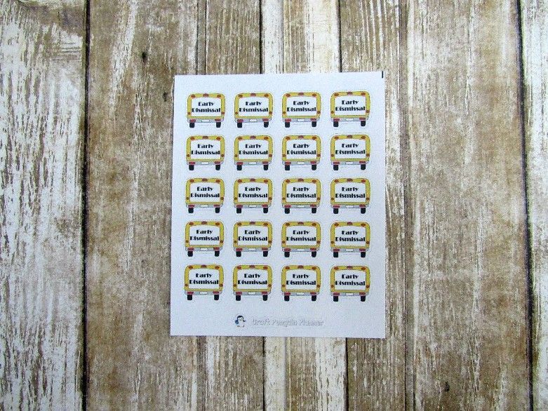 Early dismissal stickers