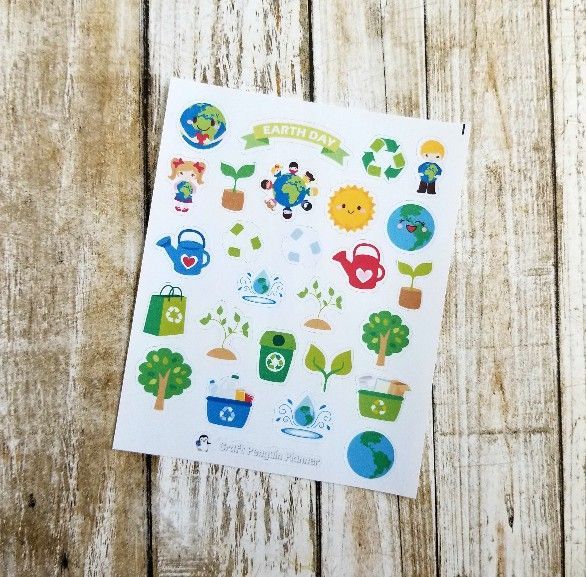 Earth Day stickers