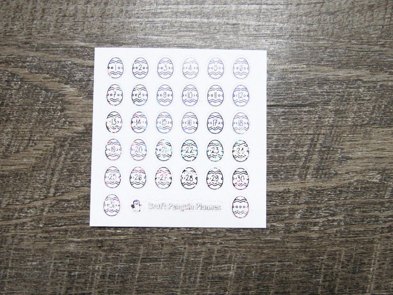 FOILED Easter Egg Date Dots