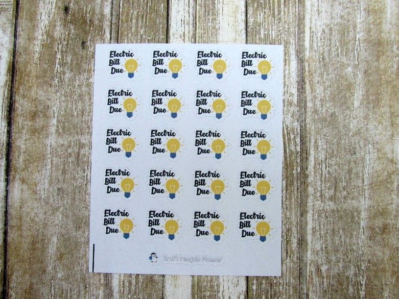 Household bills icon stickers