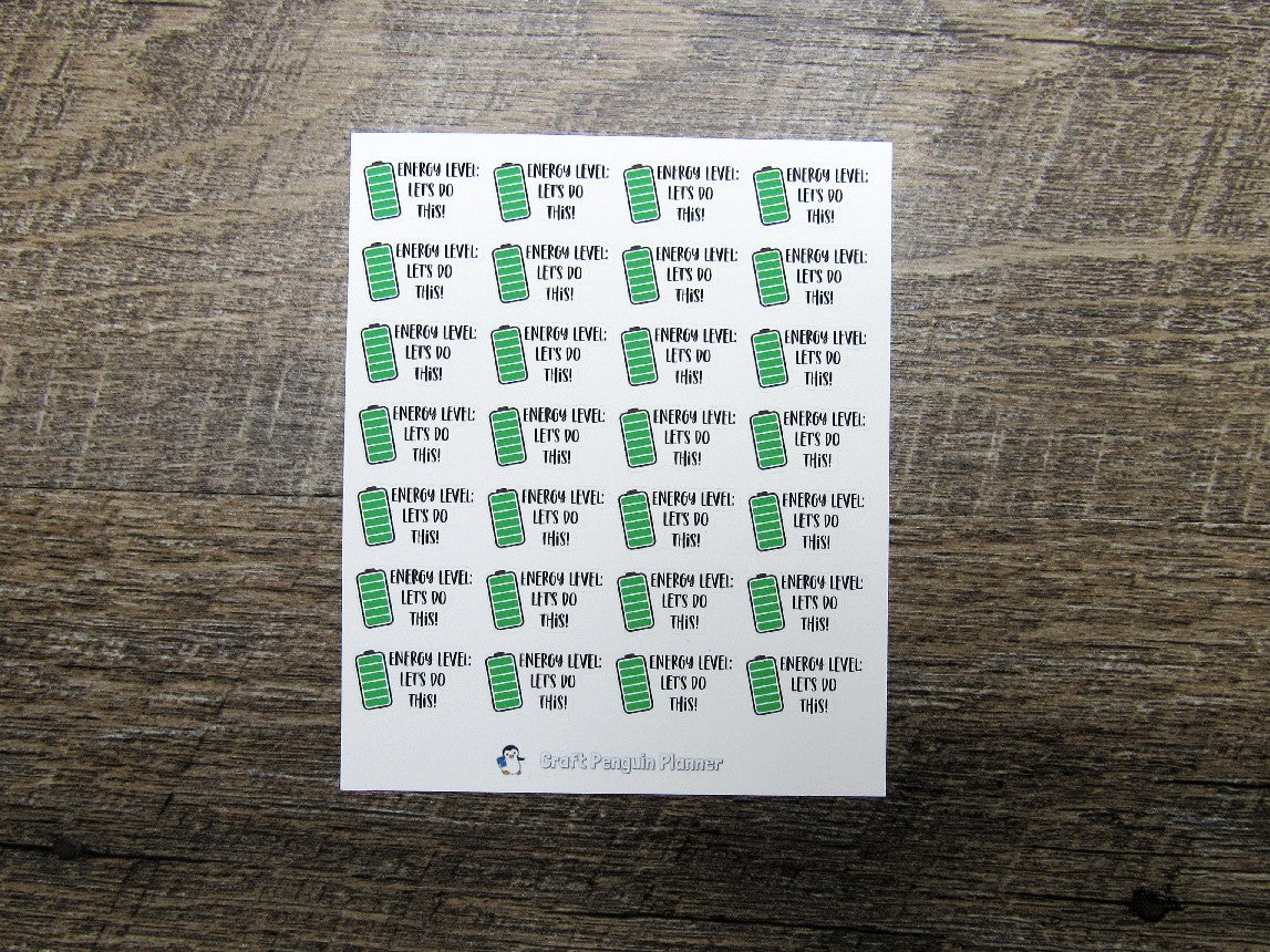 Energy Level Stickers
