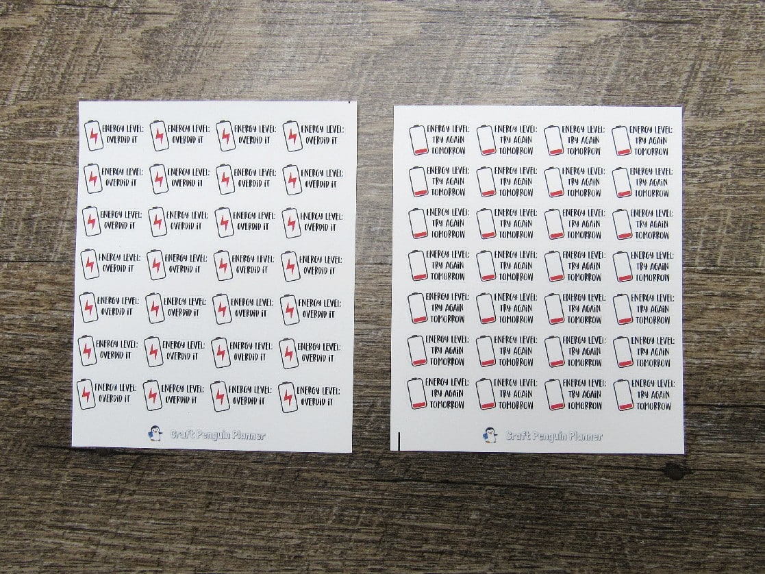 Energy Level Stickers