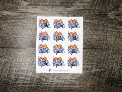 Everything's Freakin Fine Dumpster Fire stickers