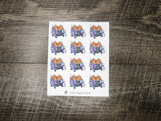 Everything's Freakin Fine Dumpster Fire stickers