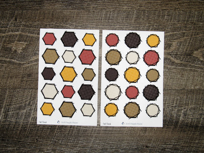 Doodle Grid Shapes- Fall Floral