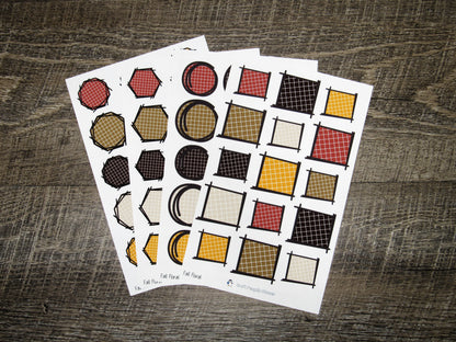 Doodle Grid Shapes- Fall Floral