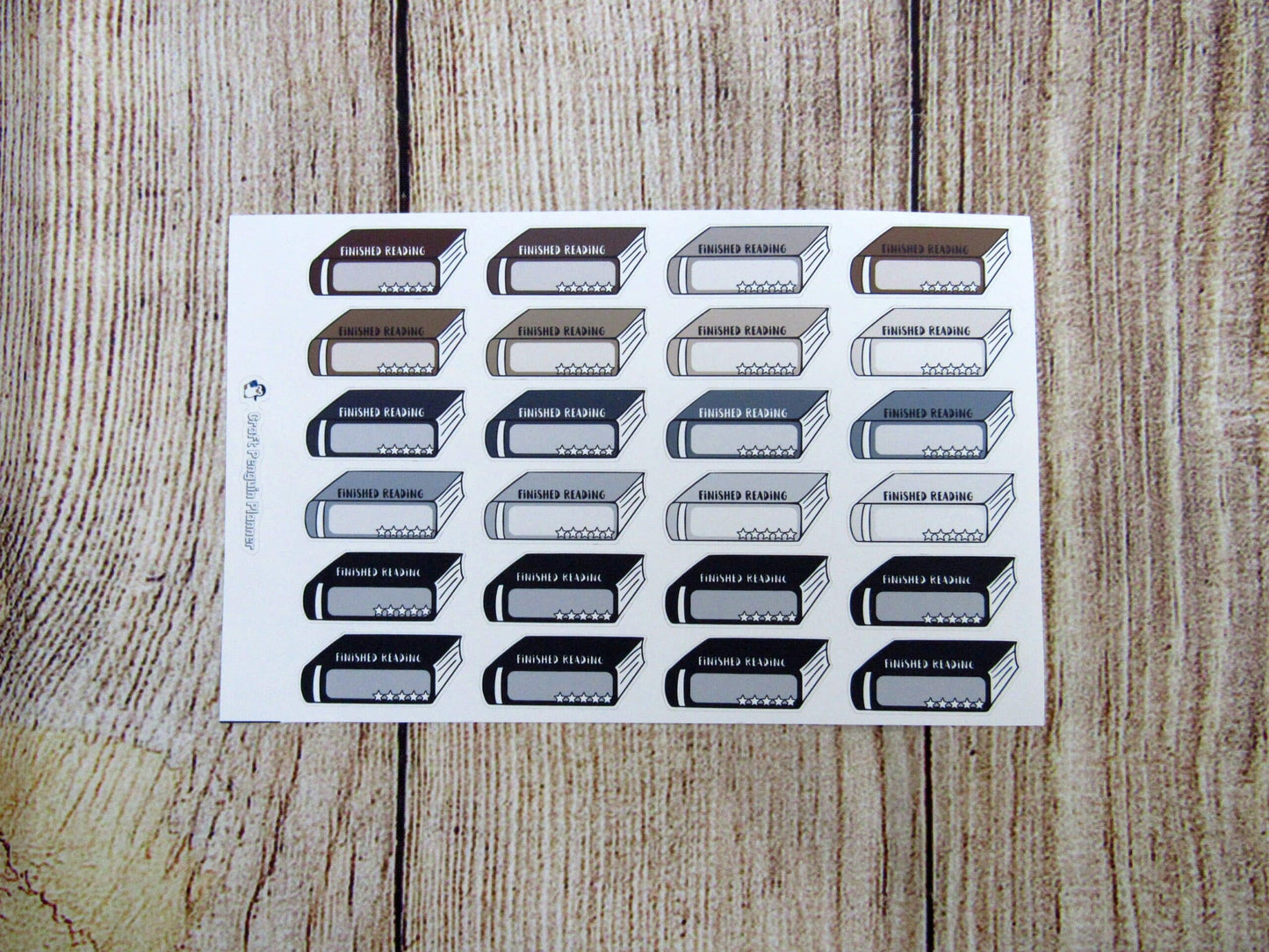 Finished Reading Book Hand Drawn Sticker