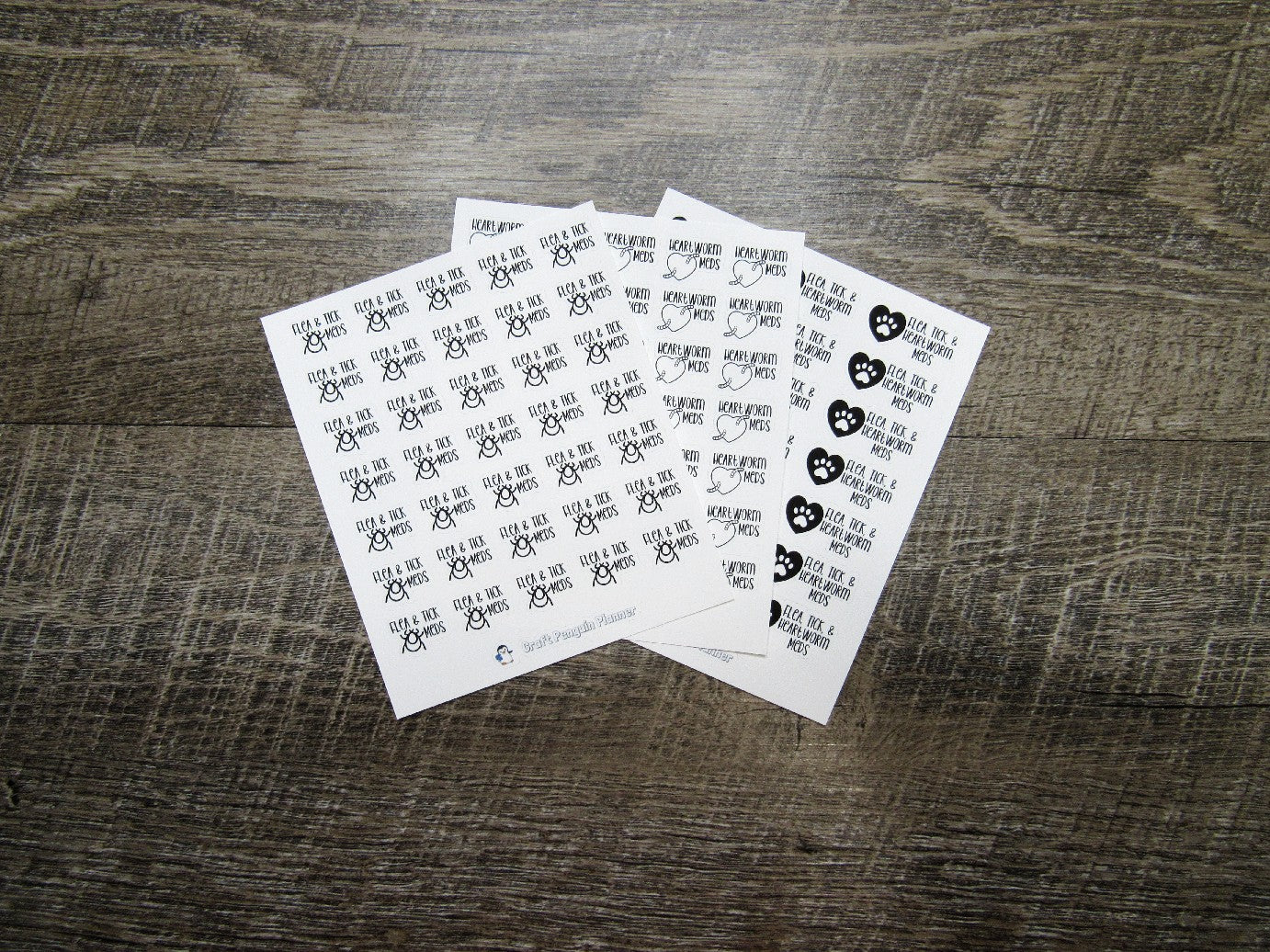 Flea, Tick, & Heartworm Meds Sticker