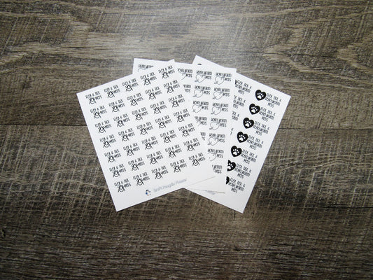 Flea, Tick, & Heartworm Meds Sticker
