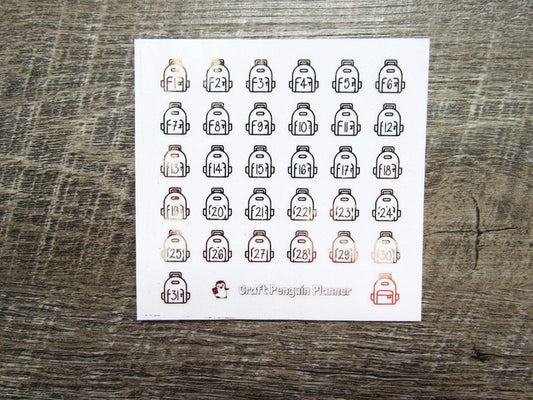 FOILED Backpack Date Dots