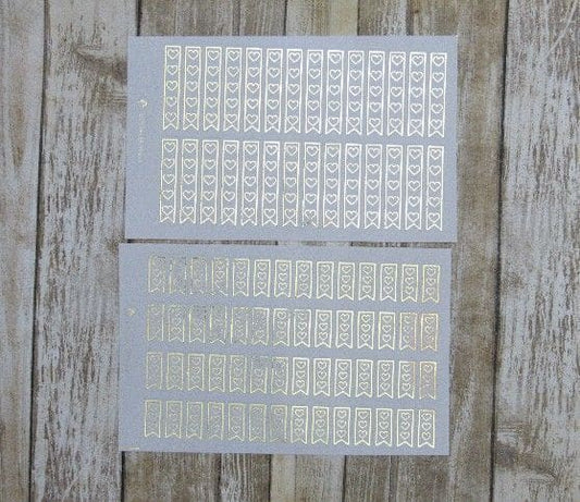 FOILED Heart Checklist Flag