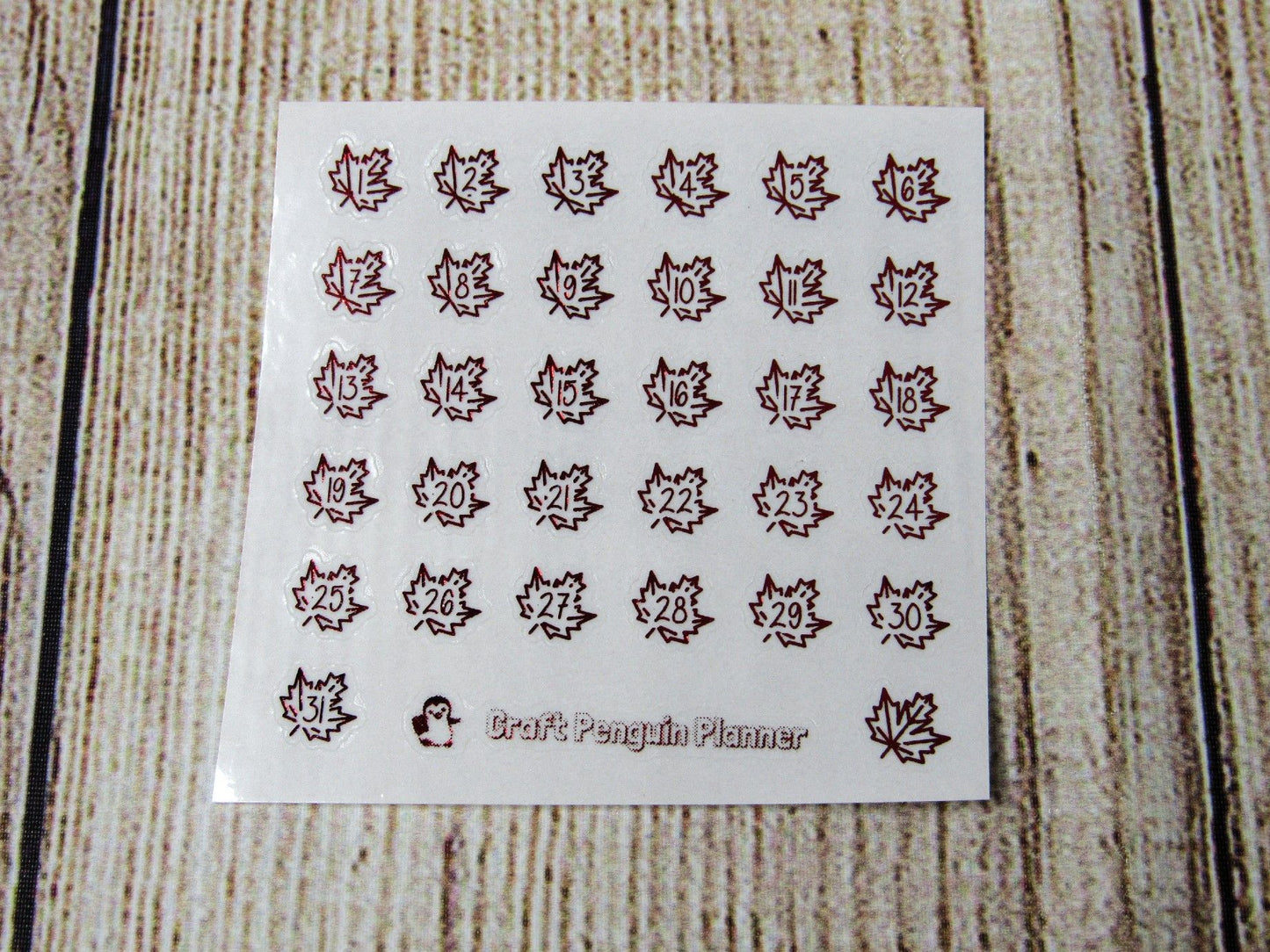 FOILED Leaf Date Dots