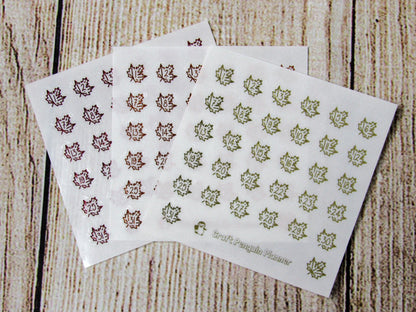 FOILED Leaf Date Dots