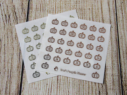 FOILED Pumpkin Date Dots