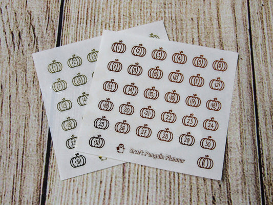 FOILED Pumpkin Date Dots