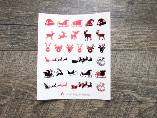 FOILED Santa & Reindeer