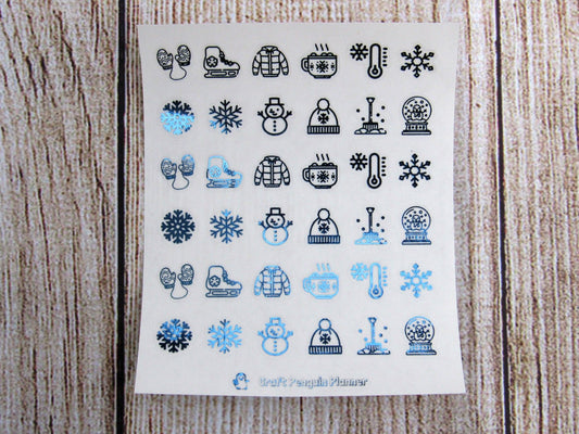 FOILED Winter Mix Stickers
