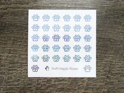 FOILED Paw Print Date Dots