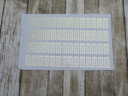 FOILED Heart Checklist Flag