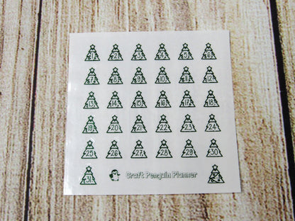 FOILED Christmas Tree Date Dots