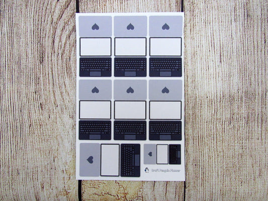 Laptop Hand Drawn Foldable Sticker