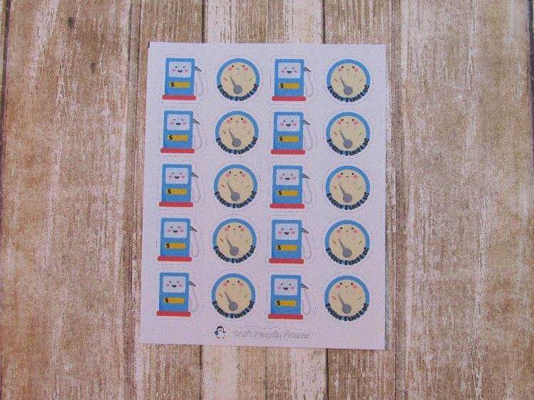 Car Care Planner Stickers