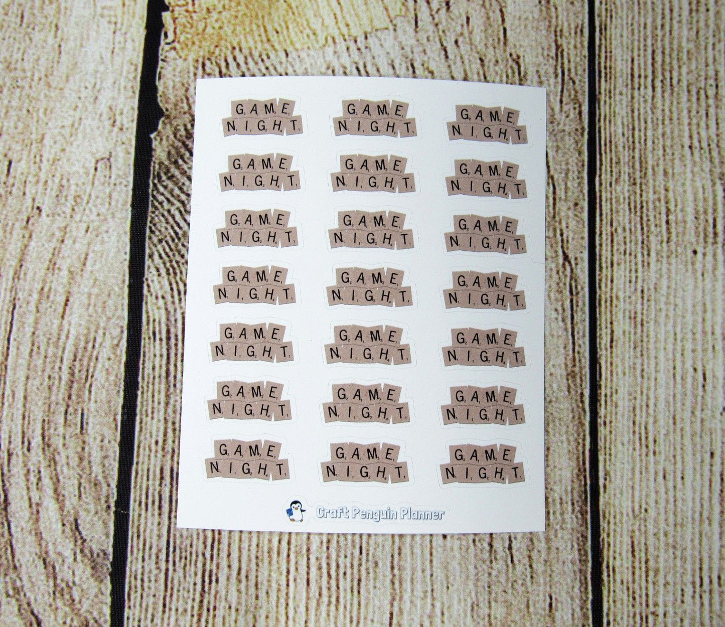 Game Night tile stickers